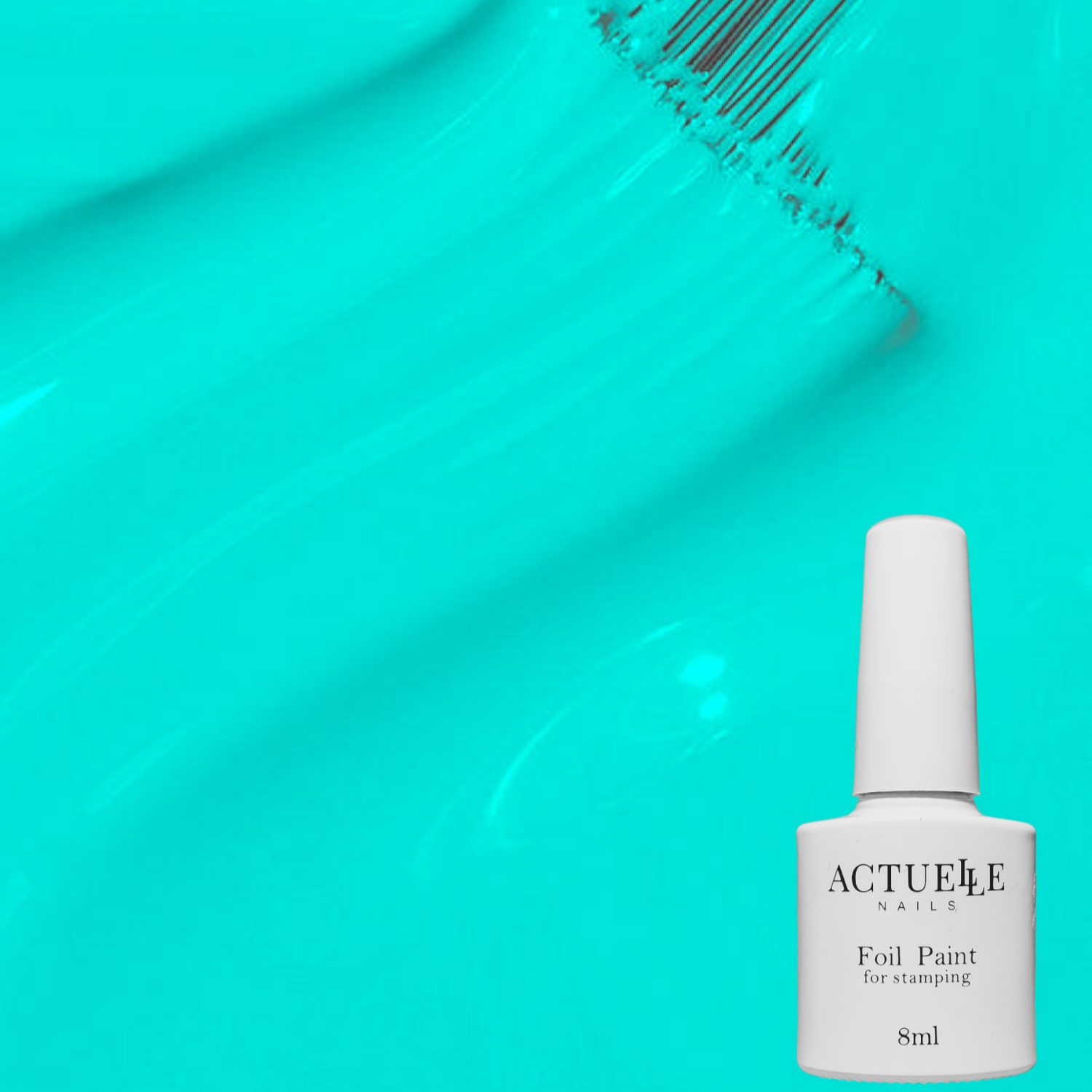 Фарба для стемпінгу Actuelle Nails, мятна з ефектом лиття, 8мл
