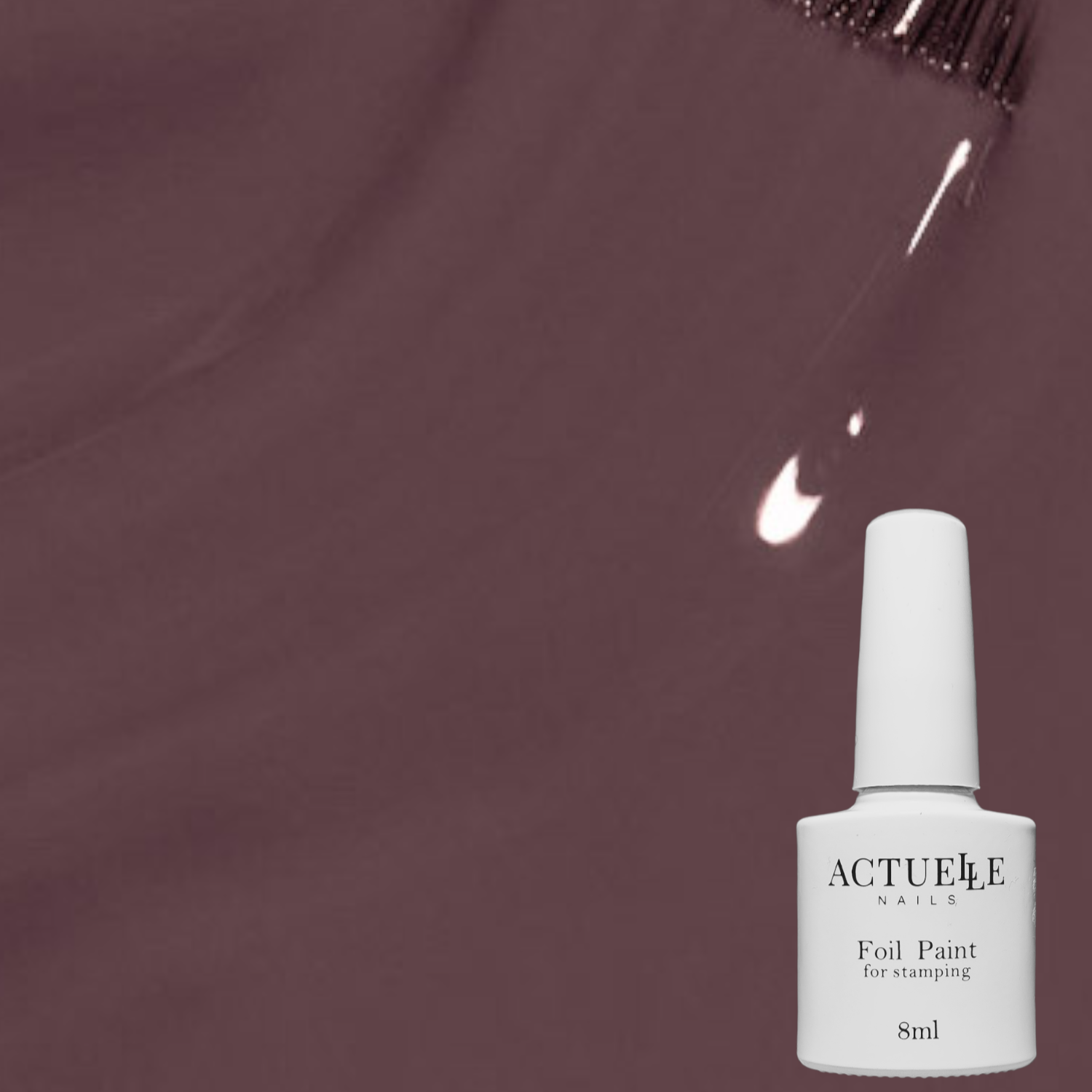 Фарба для стемпінгу Actuelle Nails, Шоколад з ефектом лиття, 8мл