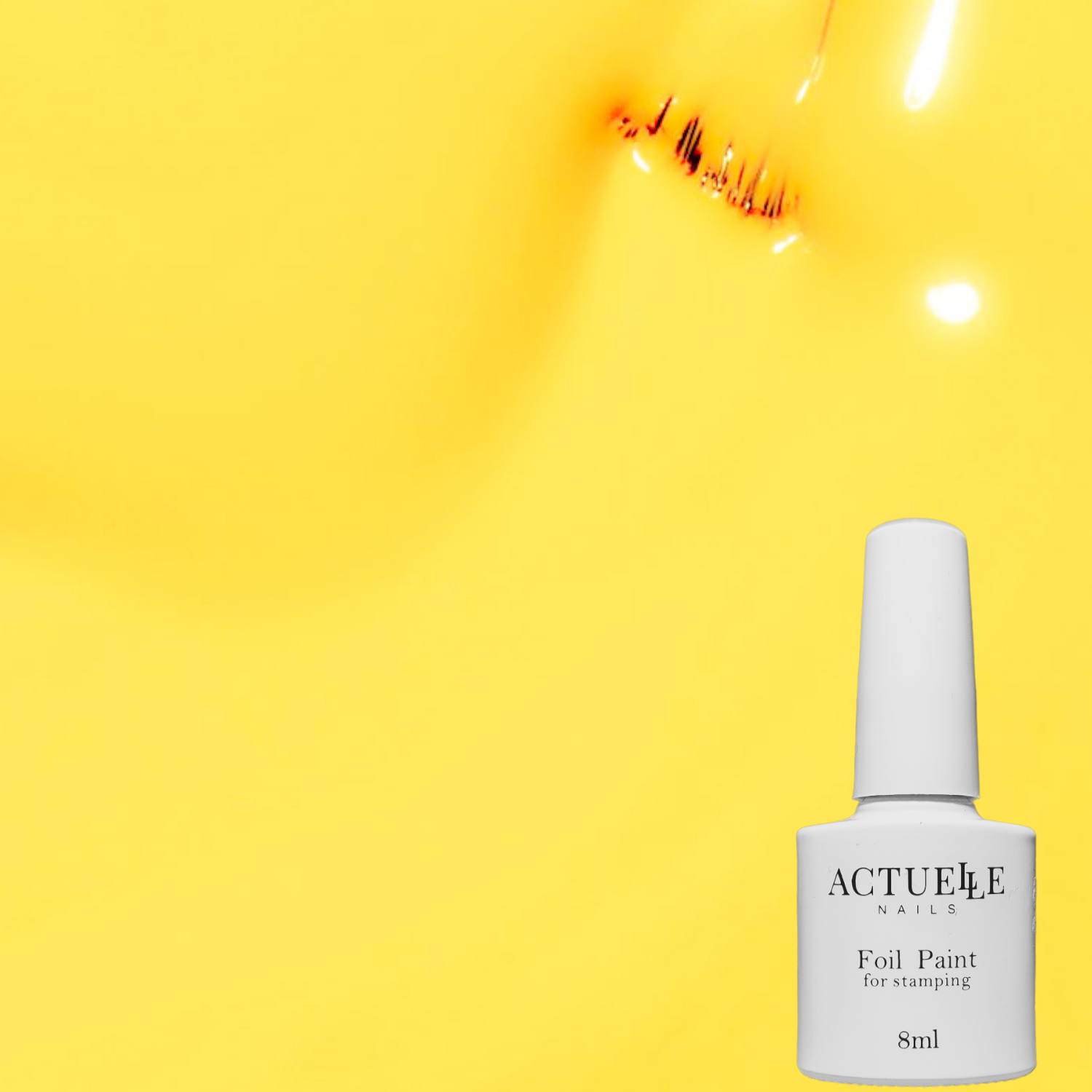 Фарба для стемпінгу Actuelle Nails, Жовта з ефектом лиття, 8мл