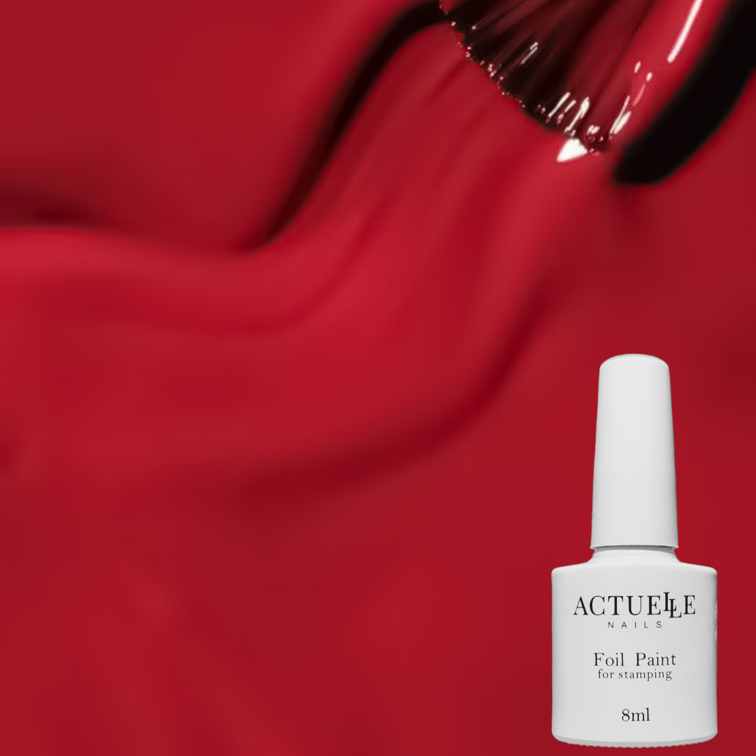 Фарба для стемпінгу Actuelle Nails, Червона з ефектом лиття, 8мл