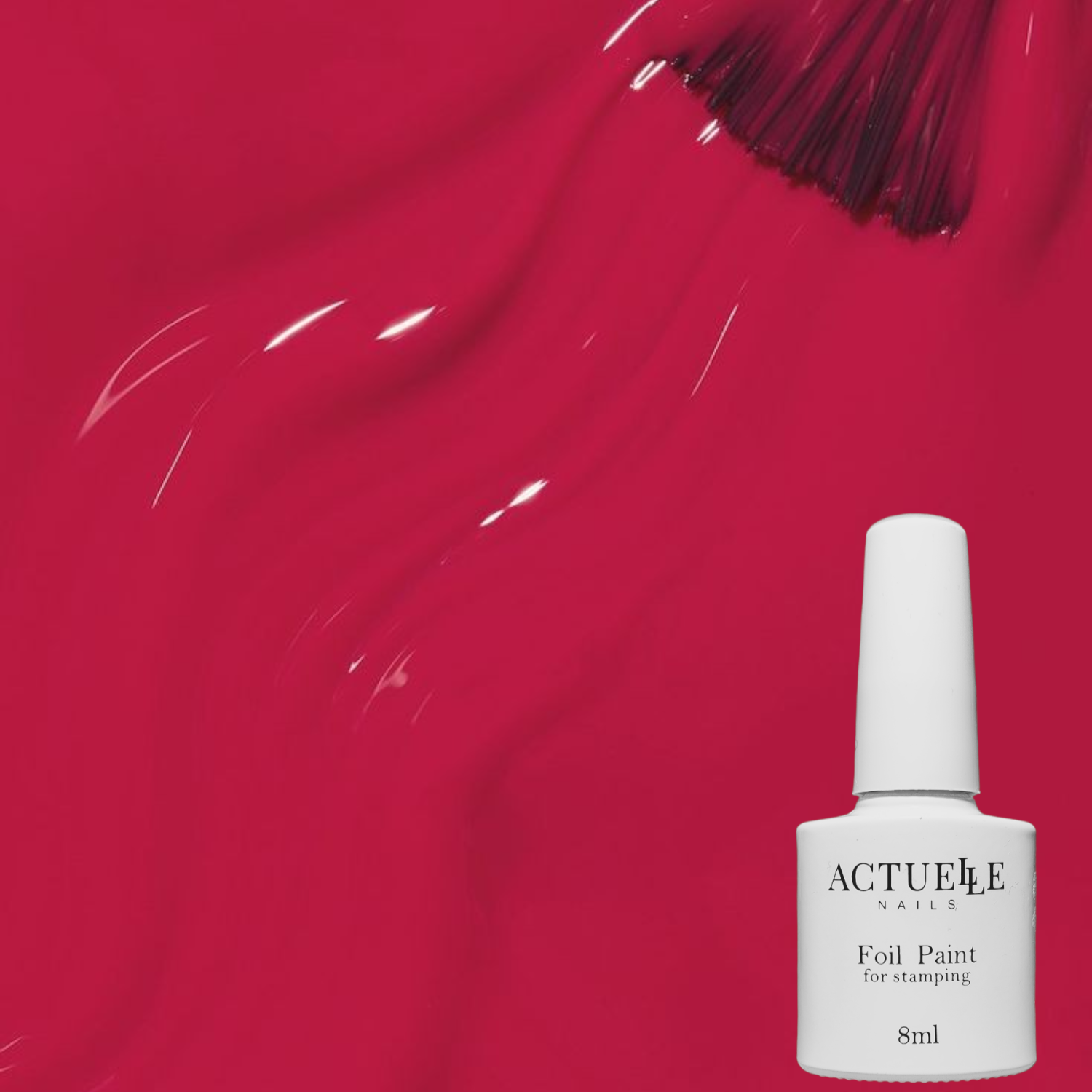 Фарба для стемпінгу Actuelle Nails, Рожева з ефектом лиття, 8мл