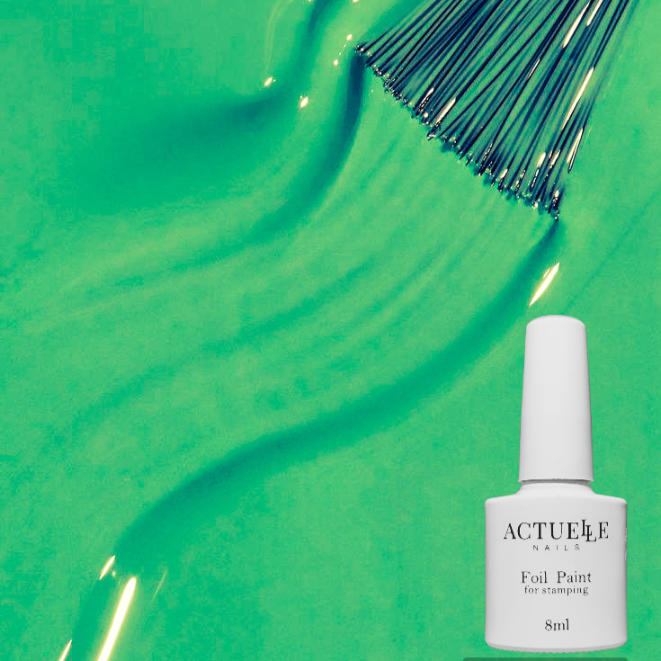 Фарба для стемпінгу Actuelle Nails, Зелена з ефектом лиття, 8мл
