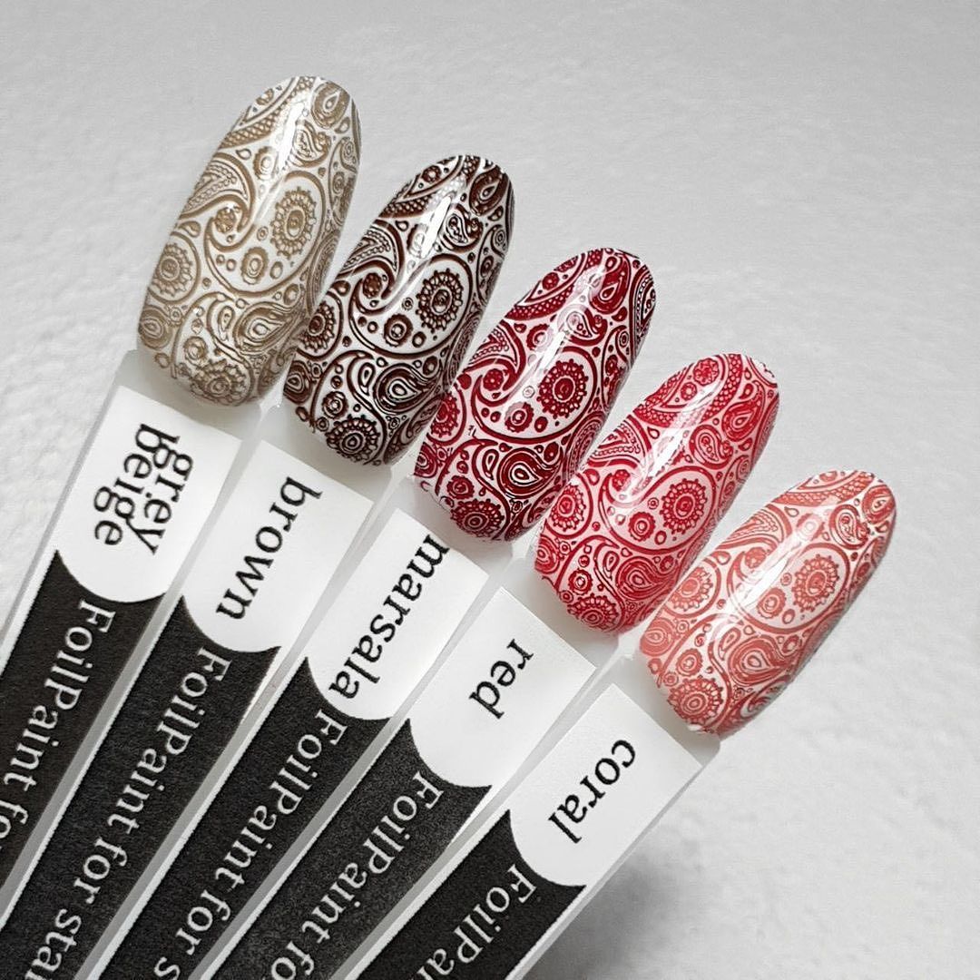 Фарба для стемпінгу Actuelle Nails, Червона з ефектом лиття, 8мл