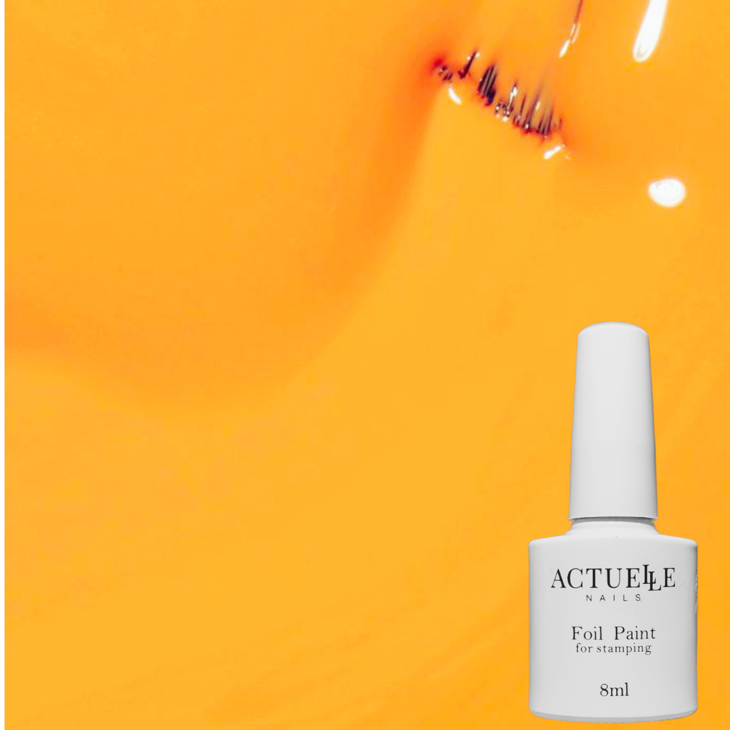Фарба для стемпінгу Actuelle Nails, Помаранчева з ефектом лиття, 8мл