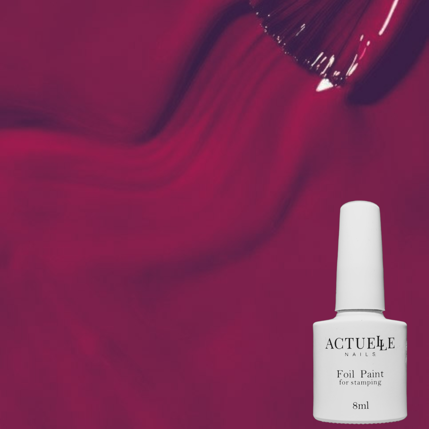 Фарба для стемпінгу Actuelle Nails, Марсала з ефектом лиття, 8мл
