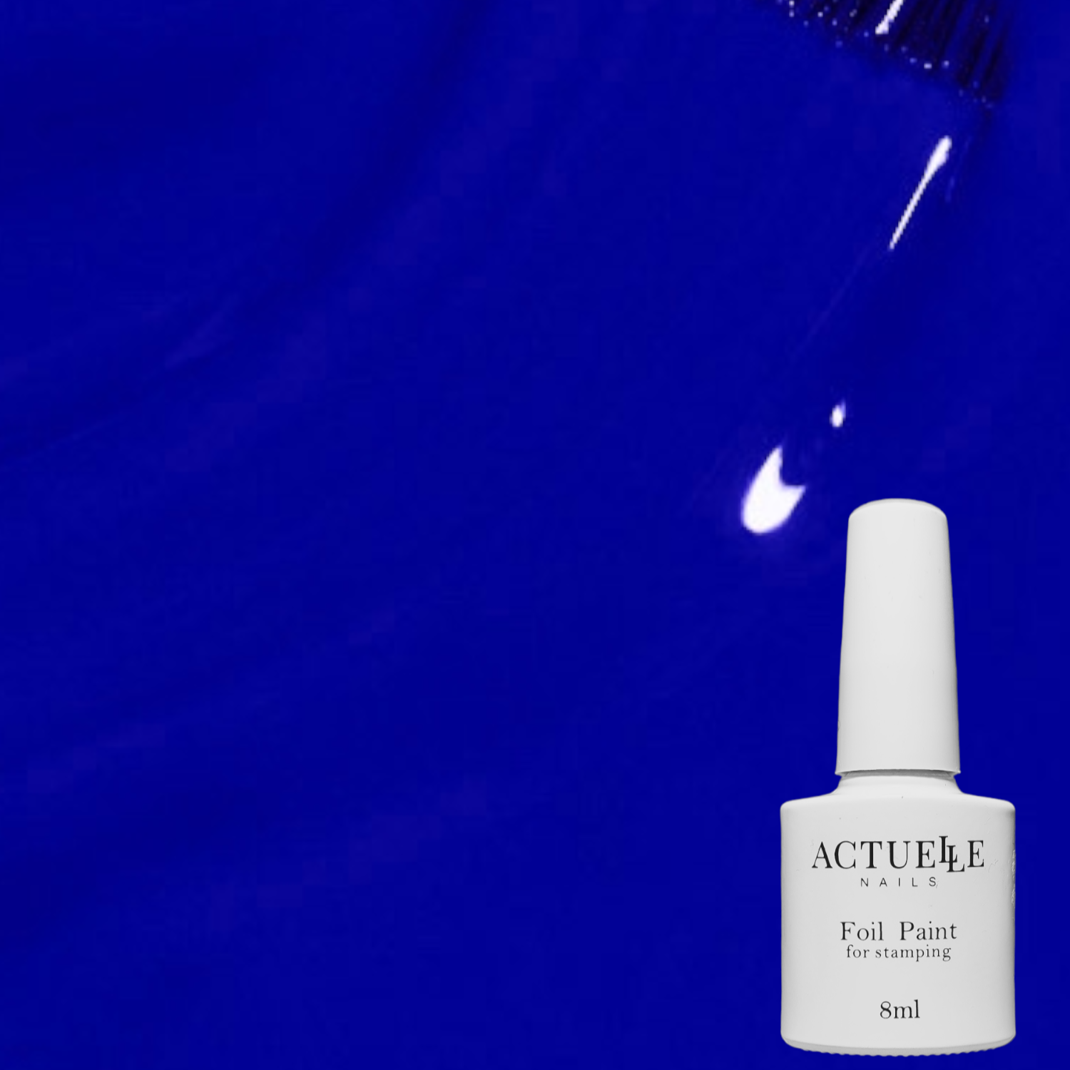 Фарба для стемпінгу Actuelle Nails, Синя з ефектом лиття, 8мл