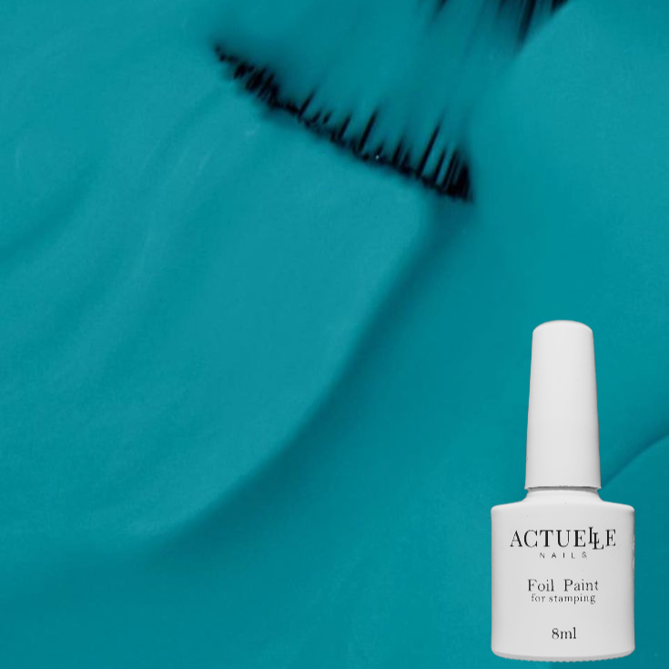 Фарба для стемпінгу Actuelle Nails, Бірюзова з ефектом лиття, 8мл