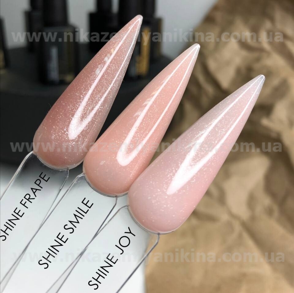 Камуфлююча каучукова база Rubber Base Nika Zemlyanikina Shine Frape, 15мл