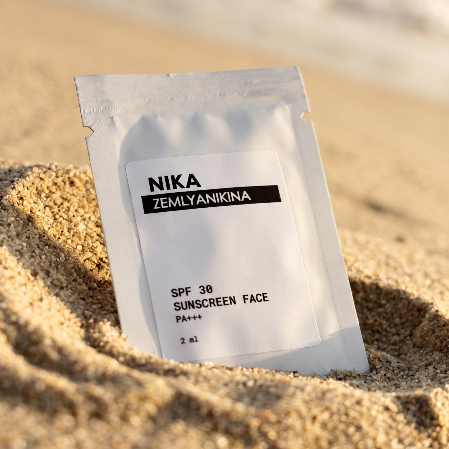 Сонцезахисний крем для обличчя та шиї SPF 30 Nika Zemlyanikina, 2 мл (пробник)
